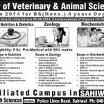 Kings College of health Sciences Sahiwal Admission Notice 2014 for BS (Hons) Human Nutrition & Dietetics, BS (Hons) Biochemistry & BS (Hons) Zoology