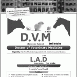 Riphah College of Veterinary Sciences Lahore Admission Notice 2014 for Doctor of Veterinary Medicine (DVM), Livestock Assistant Diploma (LAD)