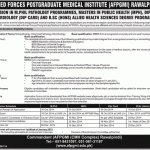Armed Forces Post Graduate Medical Institute (AFPGMI) Rawalpindi Admission Notice 2014-2015 for Master of Public Health (MPH), M.Phil Histopathology, M.Phil Chemical Pathology, M.Phil Microbiology, Dip Card, B.Sc. (Hons.) Nursing