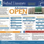 Sarhad University of Science & Information Technology (SUIT) Peshawar Admission Notice 2014 for Doctor of Pharmacy (Pharm-D)