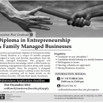 Institute of Business Administration (IBA) Karachi Admission Notice 2014-2015 for Diploma in Entrepreneurship & Family Managed Businesses