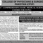 CPSP 91st Comprehensive Basic Medical Science Course For FCPS-I