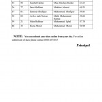 Gulab Devi Institute of Physiotherapy Lahore Final Merit List 2014-2015 for Doctor of Physical Therapy (DPT)