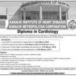 Karachi Institute of Heart Diseases Diploma in Cardiology Admission 2015