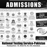 National Testing Service Pakistan NAT Admission Test 2015