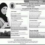 ISRA Institute of Rehabilitation Sciences Karachi DPT Admission 2015