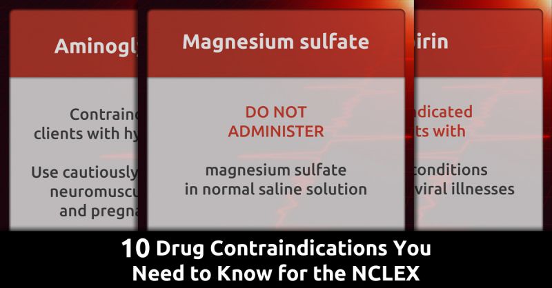 10 Drug Contraindications You Need to Know for the NCLEX