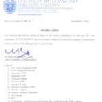 CPSP Revised Schedule of Examination 2017