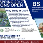 DHA Suffa University Karachi Admission Spring 2017