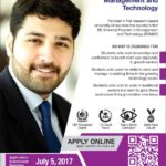 ITU Lahore BS Management & Technology Admission Notice 2017