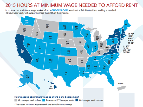 Stunning maps showing how much you need to earn in each state to afford a two-bedroom rental unit