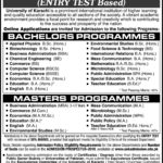 University of Karachi B.Sc & M.Sc Admission Open 2017