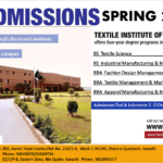 Textile Institute of Pakistan Admission Open Spring 2018