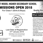 Crescent Model School Admission Open 2018 for Class-1