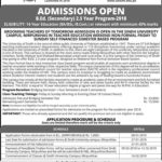 University of Sindh Mirpurkhas B.Ed. Admission 2018