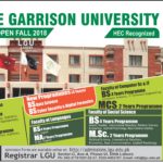 Lahore Garrison University BS MS MBA Admission Fall 2018