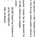 Fee Deposit Information