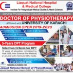 Liaquat National Hospital DPT Admissions 2019