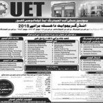 UET Lahore Undergraduate Admissions 2018