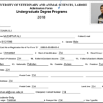 UVAS Online Undergraduate Admission Form & Guidelines 2018