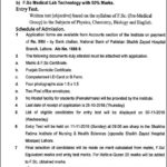 Shaikha Fatima Institute of Health Sciences B.Sc. MLT Admission 2018