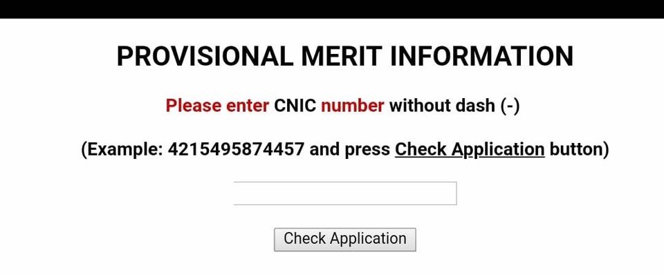 LUMHS First Provisional Merit List 2018-2019