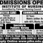 Prime Institute of Nursing Lady Health Visitor Admission 2019