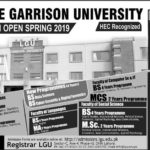 Lahore Garrison University Spring Admission Open 2019