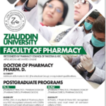 Ziauddin University (Pharm-D) Spring Admission 2019