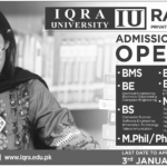 IQRA University Admissions Open for Spring 2019