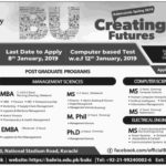 Bahria University Karachi Campus Admissions Spring 2019