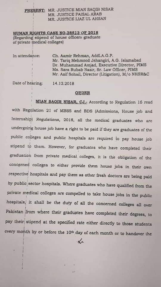 SC Orders Private Medical Colleges to Pay Medical Graduates Equal to Govt Hospitals
