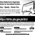PTA Mobile Registration and Verification Process Online