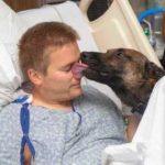Injured police officer visited by K9 partner who was with him during shooting