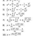 Math: Complete the Square to derive the Quadratic Formula