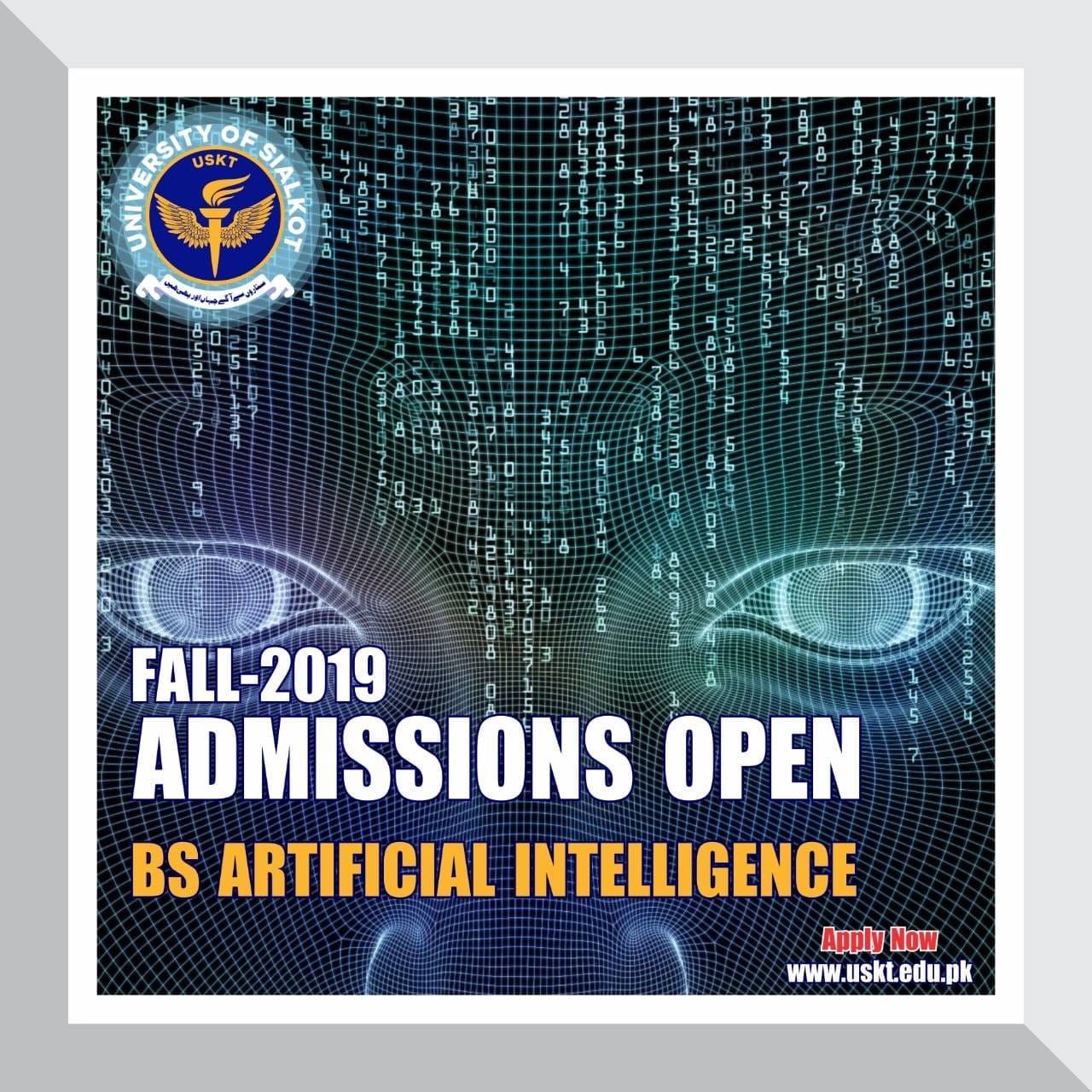 University of Sialkot Admission Fall 2019 BS Artificial Intelligence