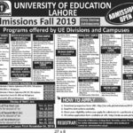 University of Education Admission Fall 2019