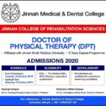 Jinnah College Of Rehabilitation Sciences DPT Admission 2019