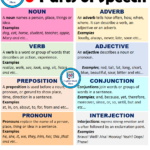 8 Parts of Speech in English Definitions and Examples