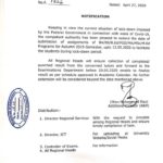 Allama Iqbal Open University (AIOU) has extended the date for submission of assignments