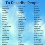 Positive Words to Describe Someone