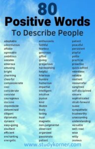 Positive Words to Describe Someone