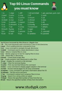 Top 50 Linux Commands you must know with example - StudyPK