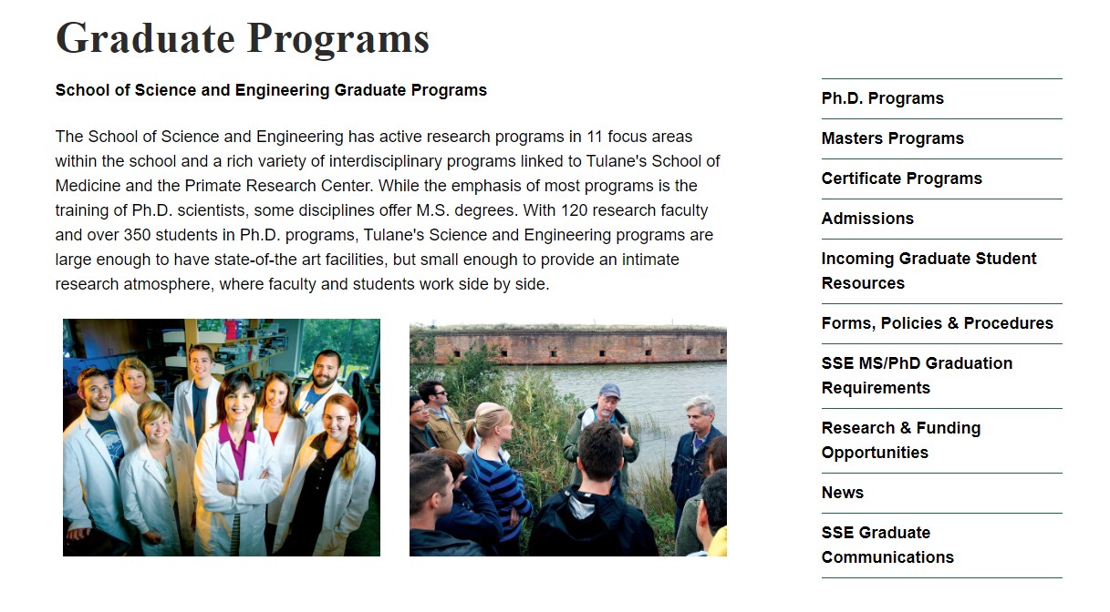 Tulane University Graduate Applications Spring & Fall 2023