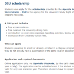 DSU Scholarship: Financial Aid for Students at the University of Pisa