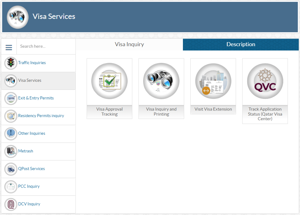 MOI Qatar Visa Inquiry & Printing Portal