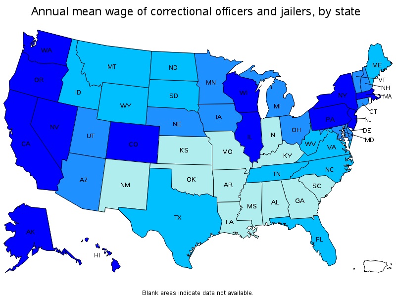 Top Paying States for Correctional Officers – 2025